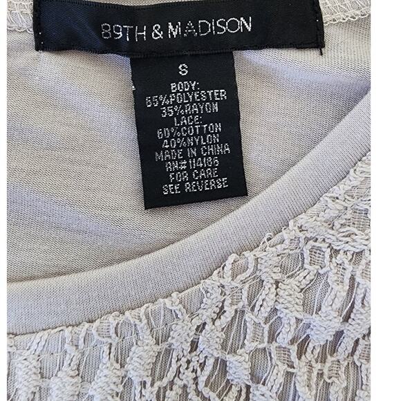 89th & Madison Cream Colored Intricate Lace Blouse Women's Size Small - Picture 7 of 7